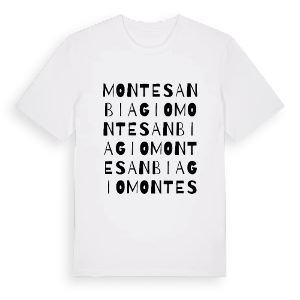 Monte San Biagio ordlek t-shirt – ekologisk bomull t-shirt från Pinshirt