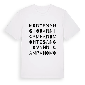 Monte San Giovanni Campano ordlek t-shirt – ekologisk bomull t-shirt från Pinshirt