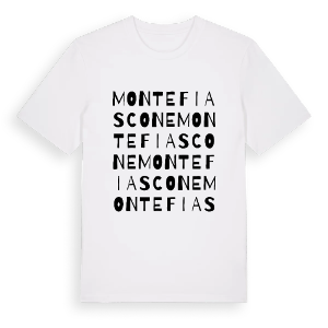 Montefiascone ordlek t-shirt – ekologisk bomull t-shirt från Pinshirt