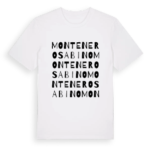 Montenero Sabino ordlek t-shirt – ekologisk bomull t-shirt från Pinshirt