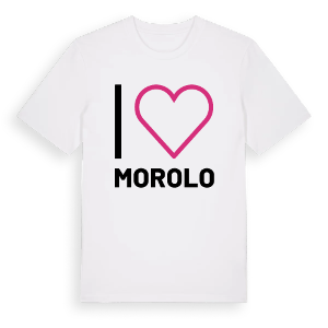 Jag älskar Morolo t-shirt stort tryck – ekologisk bomull t-shirt från Pinshirt