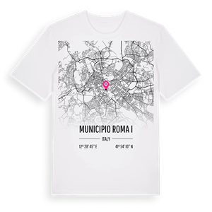Municipio Roma I karta t-shirt – ekologisk bomull t-shirt från Pinshirt
