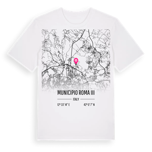 Municipio Roma III karta t-shirt – ekologisk bomull t-shirt från Pinshirt
