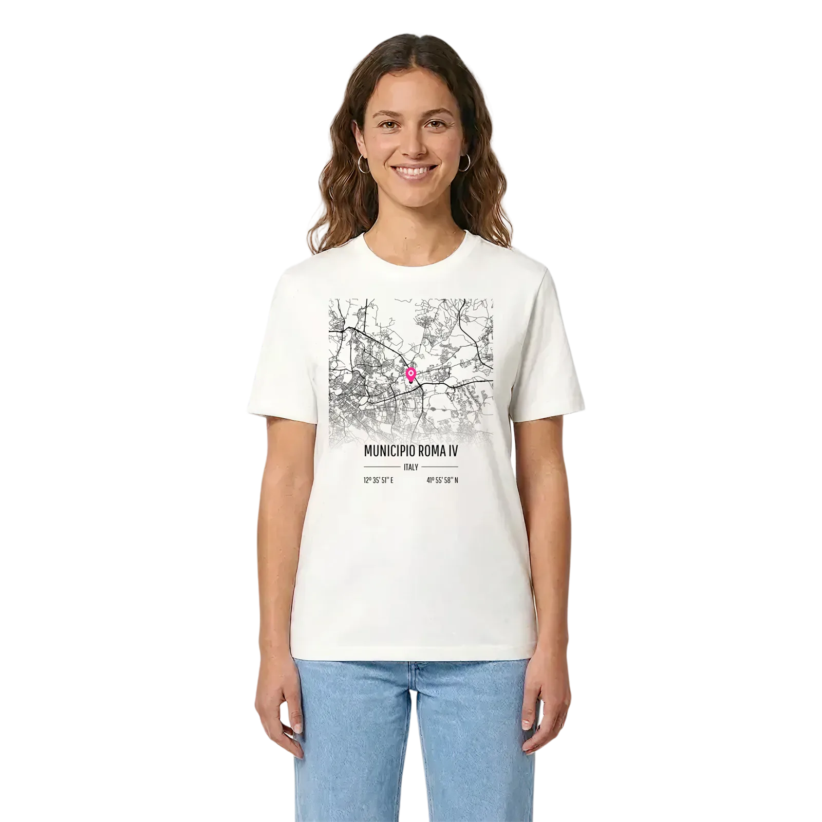 Municipio Roma IV karta t-shirt – White, i miljö