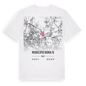 Municipio Roma IV karta t-shirt – ekologisk bomull t-shirt från Pinshirt