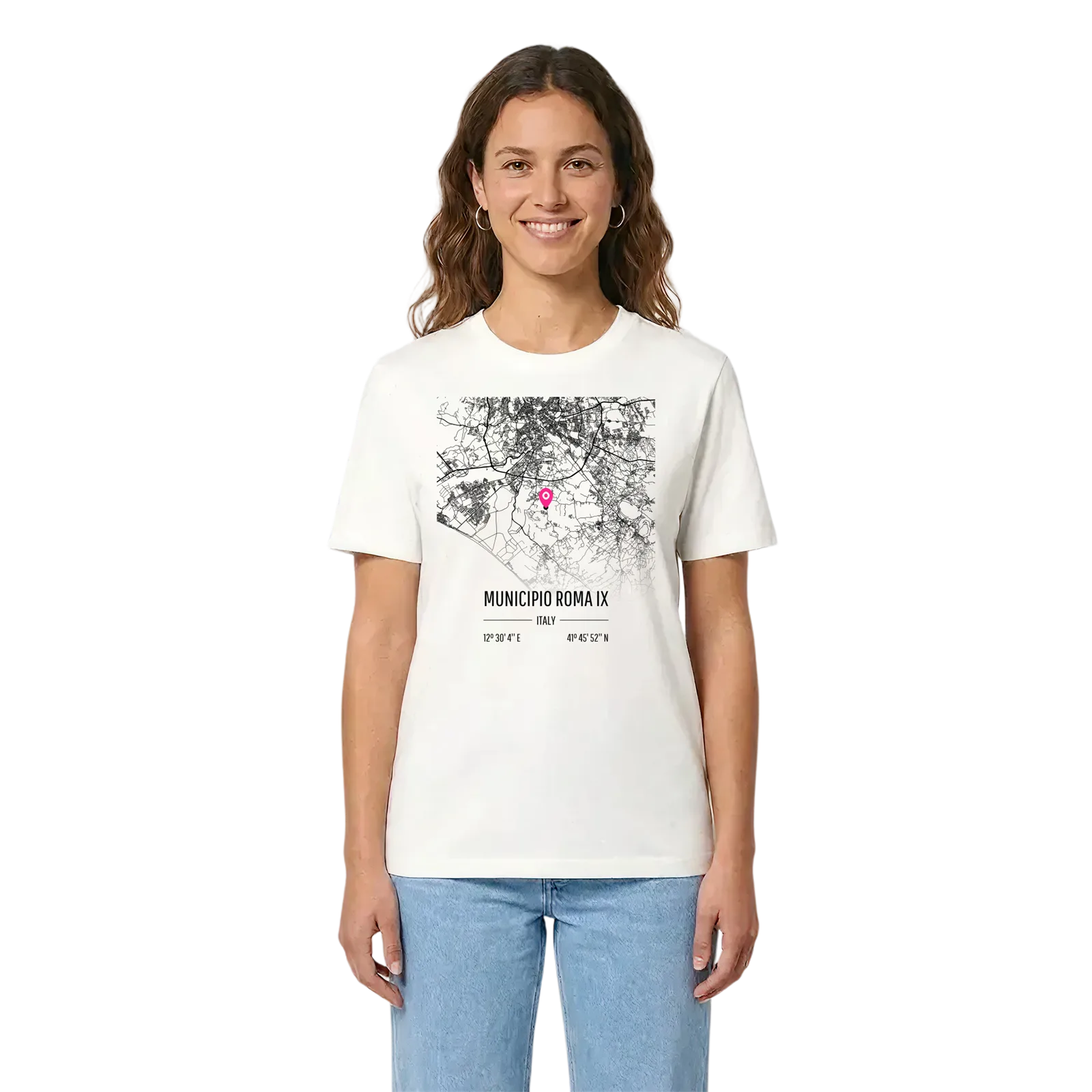 Municipio Roma IX karta t-shirt – White, i miljö