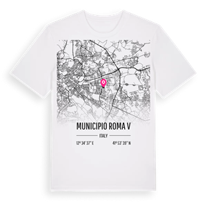 Municipio Roma V karta t-shirt – ekologisk bomull t-shirt från Pinshirt