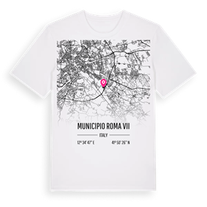 Municipio Roma VII karta t-shirt – ekologisk bomull t-shirt från Pinshirt