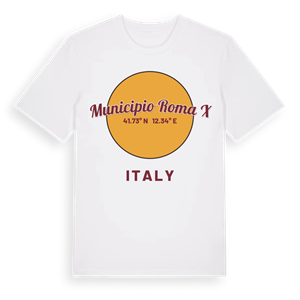 Municipio Roma X cirkel t-shirt – ekologisk bomull t-shirt från Pinshirt