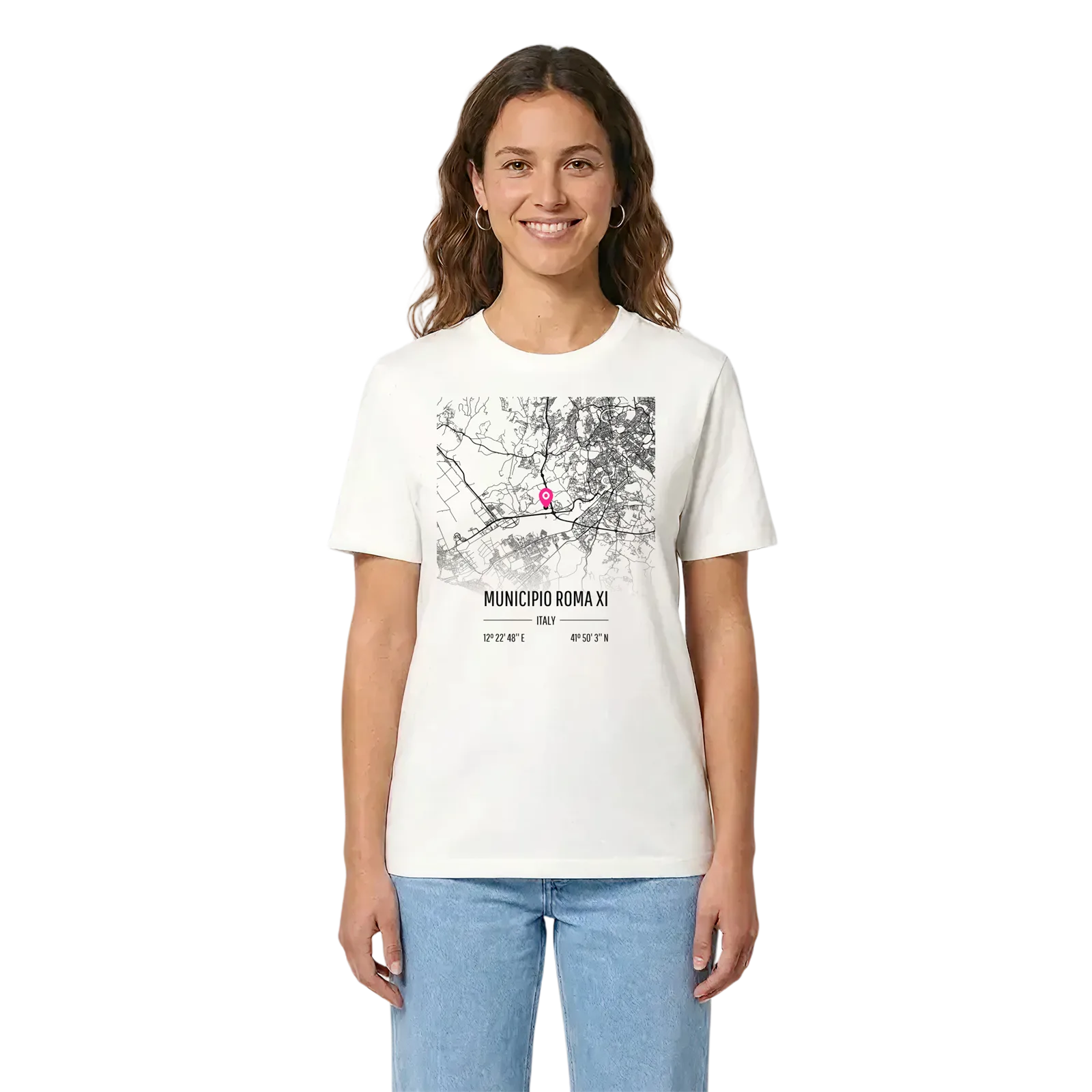 Municipio Roma XI karta t-shirt – White, i miljö