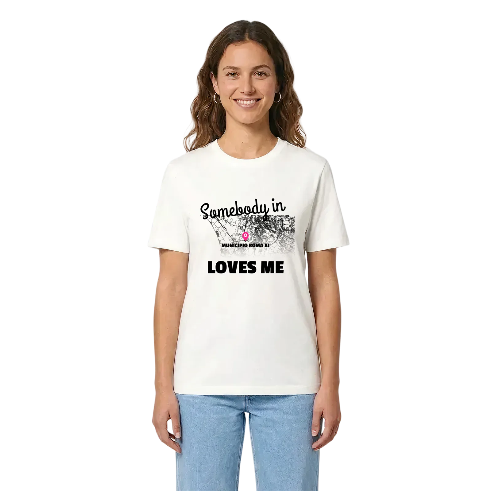 Någon i Municipio Roma XI älskar mig t-shirt – White, i miljö