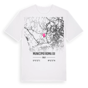Municipio Roma XII karta t-shirt – ekologisk bomull t-shirt från Pinshirt