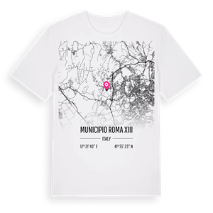 Municipio Roma XIII karta t-shirt – ekologisk bomull t-shirt från Pinshirt