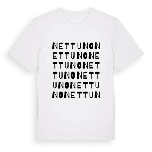 Nettuno ordlek t-shirt – ekologisk bomull t-shirt från Pinshirt