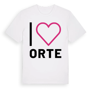 Jag älskar Orte t-shirt stort tryck – ekologisk bomull t-shirt från Pinshirt