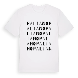Paliano ordlek t-shirt – ekologisk bomull t-shirt från Pinshirt