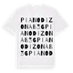 Piano di zona B36 ordlek t-shirt