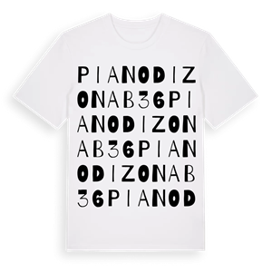 Piano di zona B36 ordlek t-shirt – ekologisk bomull t-shirt från Pinshirt