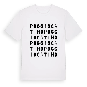 Poggio Catino ordlek t-shirt – ekologisk bomull t-shirt från Pinshirt