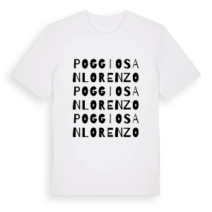 Poggio San Lorenzo ordlek t-shirt – ekologisk bomull t-shirt från Pinshirt