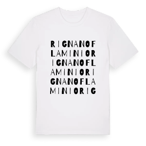 Rignano Flaminio ordlek t-shirt – ekologisk bomull t-shirt från Pinshirt