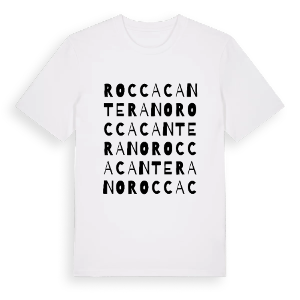 Rocca Canterano ordlek t-shirt – ekologisk bomull t-shirt från Pinshirt