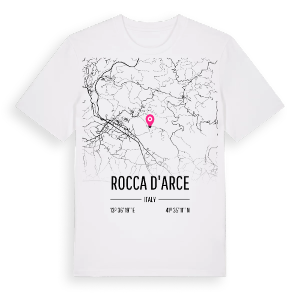Rocca d'Arce karta t-shirt – ekologisk bomull t-shirt från Pinshirt