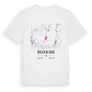 Rocca di Cave karta t-shirt – ekologisk bomull t-shirt från Pinshirt