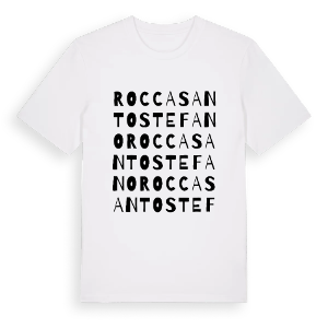 Rocca Santo Stefano ordlek t-shirt – ekologisk bomull t-shirt från Pinshirt