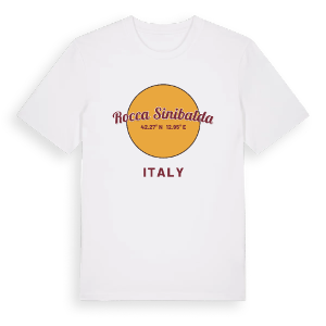 Rocca Sinibalda cirkel t-shirt – ekologisk bomull t-shirt från Pinshirt