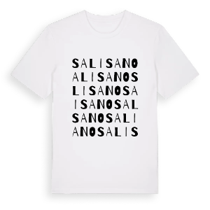 Salisano ordlek t-shirt – ekologisk bomull t-shirt från Pinshirt