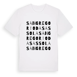 San Gregorio da Sassola ordlek t-shirt – ekologisk bomull t-shirt från Pinshirt