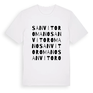 San Vito Romano ordlek t-shirt – ekologisk bomull t-shirt från Pinshirt