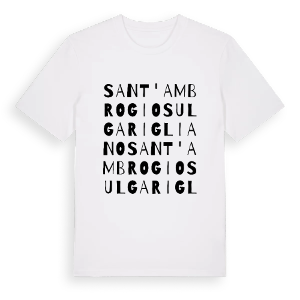 Sant'Ambrogio sul Garigliano ordlek t-shirt – ekologisk bomull t-shirt från Pinshirt
