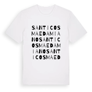Santi Cosma e Damiano ordlek t-shirt – ekologisk bomull t-shirt från Pinshirt
