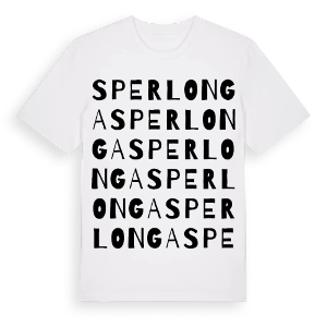 Sperlonga ordlek t-shirt – ekologisk bomull t-shirt från Pinshirt