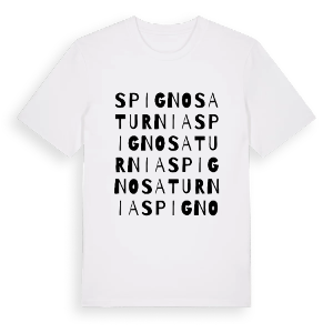Spigno Saturnia ordlek t-shirt – ekologisk bomull t-shirt från Pinshirt