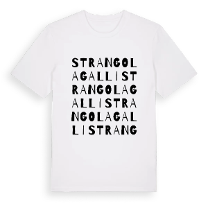 Strangolagalli ordlek t-shirt – ekologisk bomull t-shirt från Pinshirt