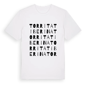 Torrita Tiberina ordlek t-shirt – ekologisk bomull t-shirt från Pinshirt