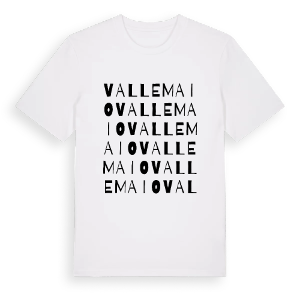 Vallemaio ordlek t-shirt – ekologisk bomull t-shirt från Pinshirt