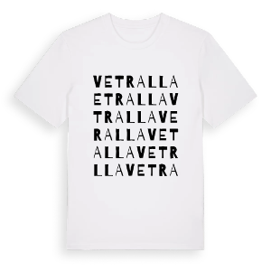 Vetralla ordlek t-shirt – ekologisk bomull t-shirt från Pinshirt