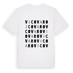 Vicovaro ordlek t-shirt – ekologisk bomull t-shirt från Pinshirt