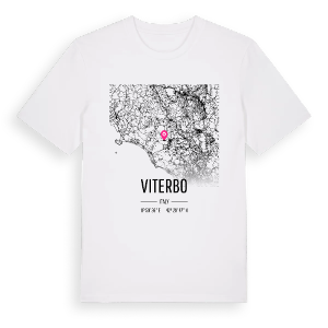 Viterbo karta t-shirt – ekologisk bomull t-shirt från Pinshirt