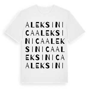 Aleksinica ordlek t-shirt – ekologisk bomull t-shirt från Pinshirt