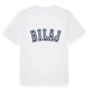 Bilaj college t-shirt – ekologisk bomull t-shirt från Pinshirt