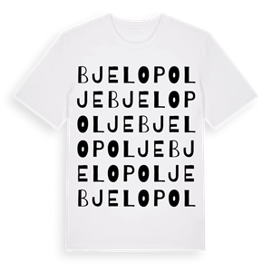 Bjelopolje ordlek t-shirt – ekologisk bomull t-shirt från Pinshirt