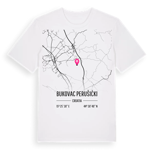 Bukovac Perušićki karta t-shirt – ekologisk bomull t-shirt från Pinshirt