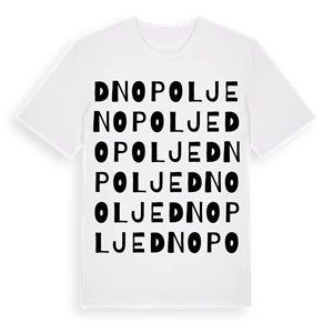 Dnopolje ordlek t-shirt – ekologisk bomull t-shirt från Pinshirt