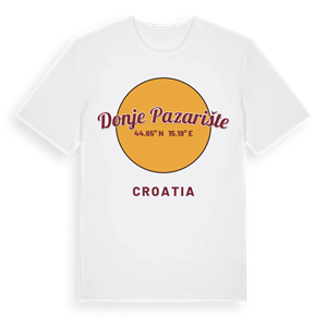 Donje Pazarište cirkel t-shirt – ekologisk bomull t-shirt från Pinshirt