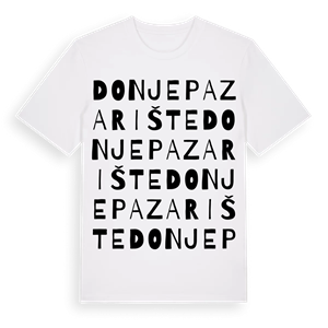 Donje Pazarište ordlek t-shirt – ekologisk bomull t-shirt från Pinshirt